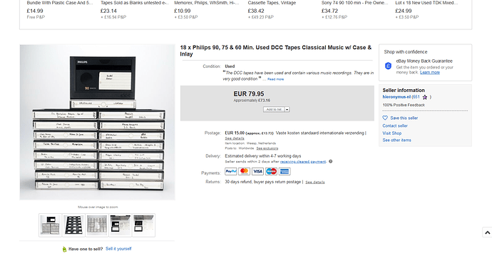 Screenshot_2020-09-22 18 x Philips 90, 75 60 Min Used DCC Tapes Classical Music w Case Inlay eBay