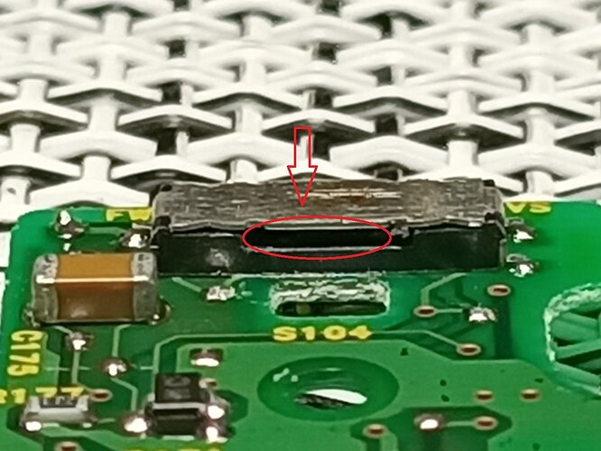 Switch lever missing-broken